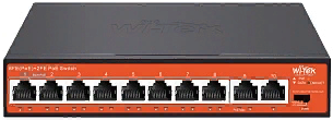 Коммутатор неуправляемый Wi-Tek WI-PS210 v4 PoE 120Вт, порты 8 PoE FE, 2FE, режим 250м и VLAN, Watchdog, v4