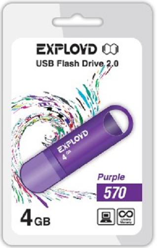 Накопитель USB 2.0 4GB Exployd 570 пурпурный