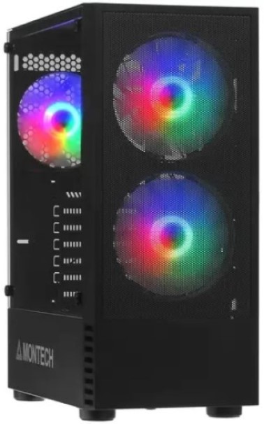 Корпус ATX Montech X2MESHB без БП, боковая панель из закалённого стекла, 2*USB 2.0, USB 3.2