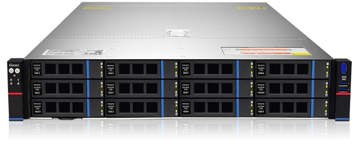Серверная платформа 2U Gooxi SR201-D12R-NV-G2 0.96.002.1009 12 bay server with NVME bp, based on AMD 9004 2 riser cards of PCIe5.0(X32 to x16x16) 2*SA