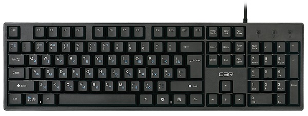Клавиатура CBR KB 112 USB, 104 клавиши, 2 м