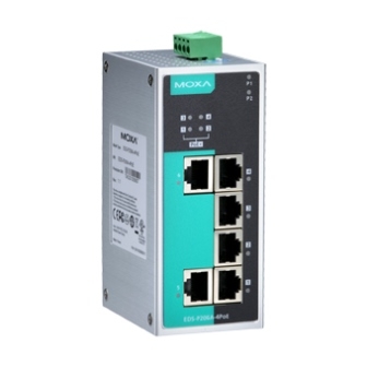 Коммутатор PoE MOXA EDS-P206A-4PoE-T 2x10/100BaseTx ports, 4 x PoE