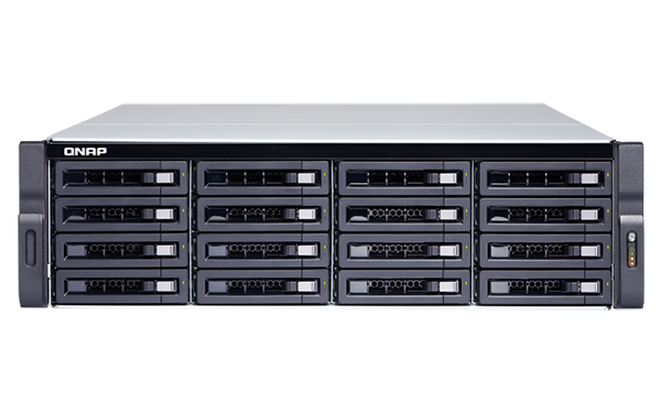  Сетевой накопитель QNAP TVS-1672XU-RP-i3-8G 16 отсеков 3,5/2,5, стоечное исполнение, 2 блока питания. i3-8100 3,6 ГГц, 4 ГБ DDR4
