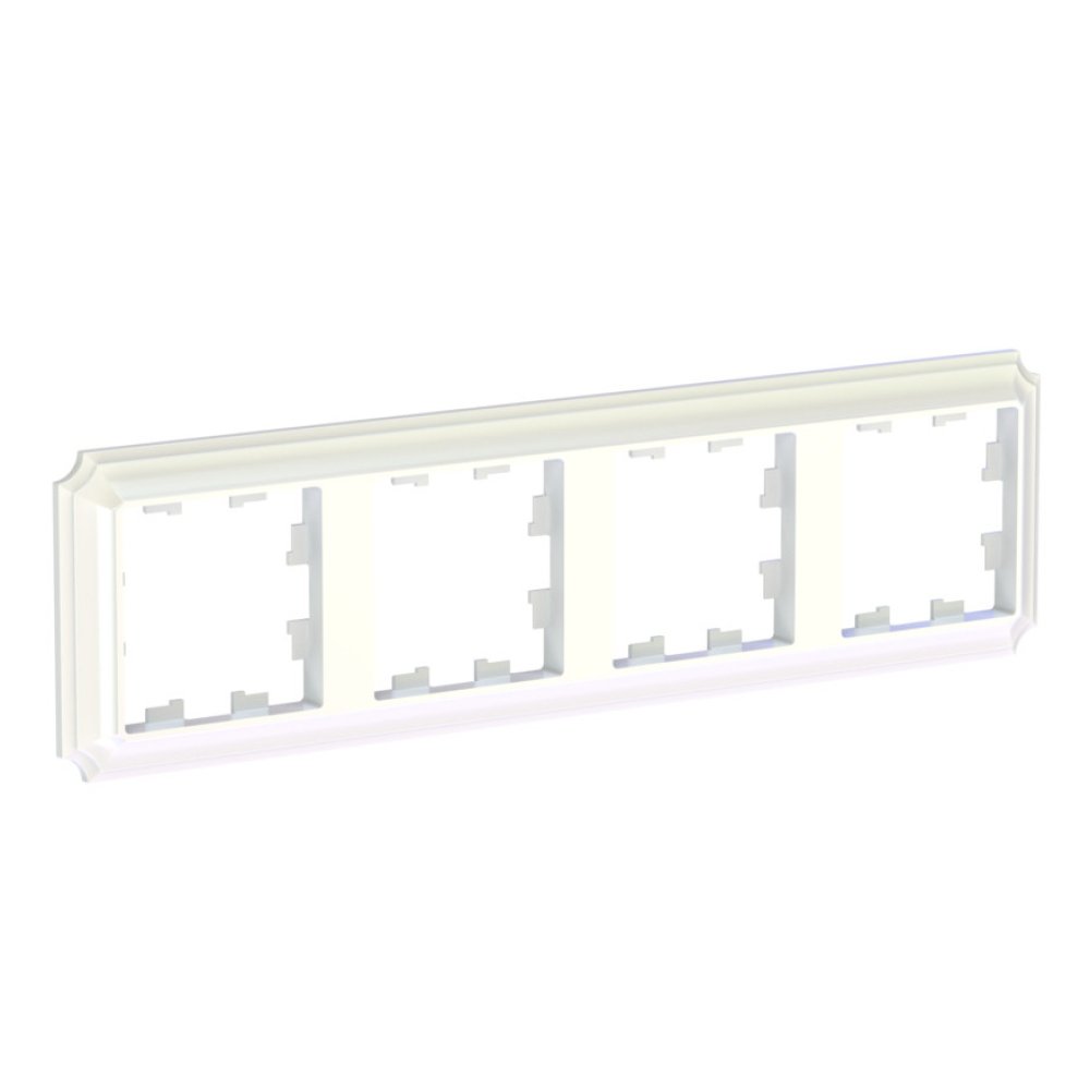Рамка четверная Systeme Electric ATN100404 AtlasDesign ANTIQUE универсальная, Жемчуг