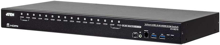 4-х портовые  Xcom-Shop Переключатель KVM Aten CS18216-AT-G Switch, KVM+Audio+USB 3.1 Gen1, 1>16 блоков/портов/port USB, компл.шнур.:HDMI;USB;AUDIO 2х1.8м., (макс.разр.4096x2