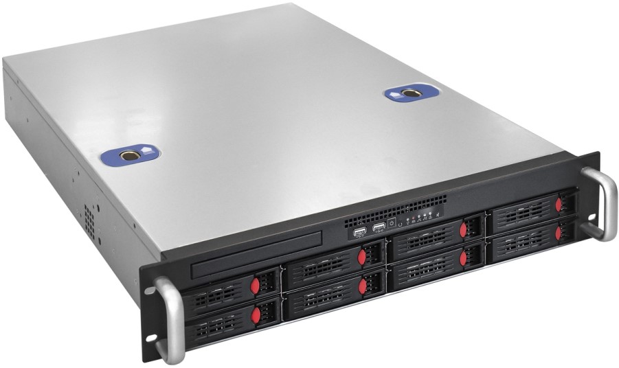 Корпус серверный 2U Exegate Pro 2U550-HS08/1U-700ADS EX281292RUS 19, высота 2U, глубина 550, БП 700W, 8xHotSwap, USB