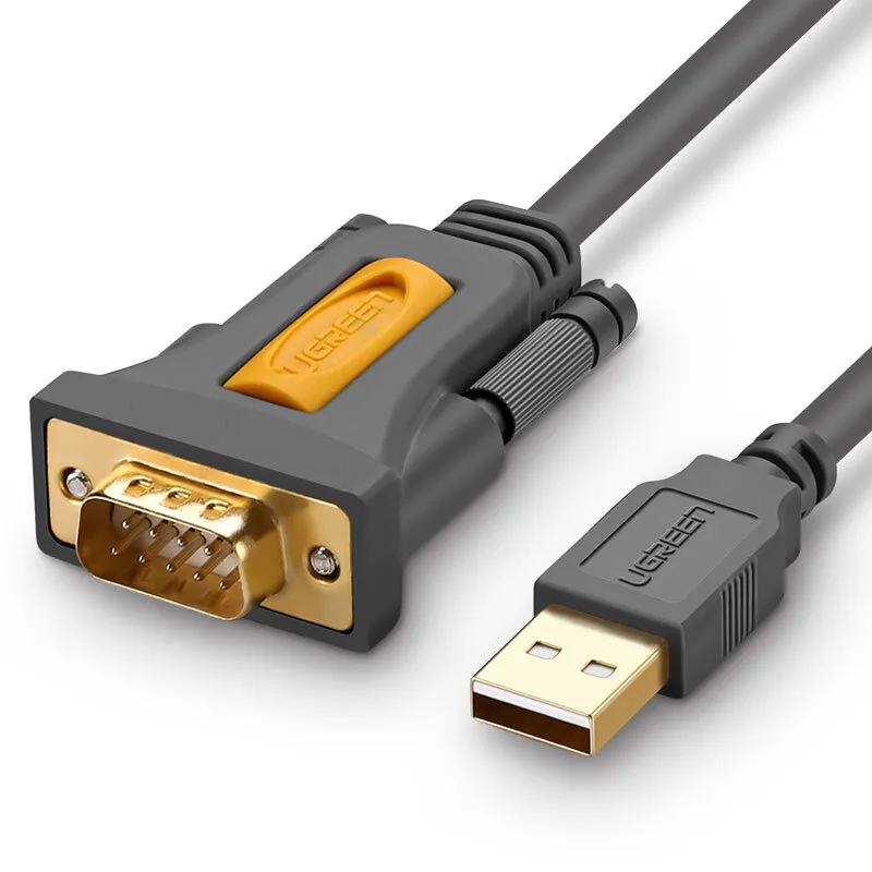 Кабель UGREEN 20210_ USB to DB9 RS-232, 1 м, серый космос