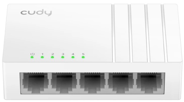Коммутатор неуправляемый Cudy GS105U 5-Port Gigabit Desktop, 5 10/100/1000M RJ45 Ports, Loop Detection, Desktop Plastic Case, Power Saving, Plug & Pla