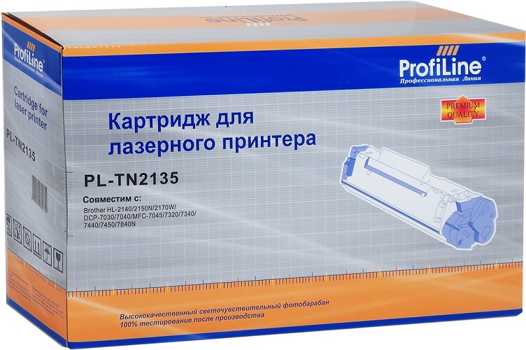  Картридж ProfiLine PL-TN-2135  для принтеров Brother HL-2140/2142/2150N/2170W/DCP-7030/7040/7045N/MFC-7320 1500 копий ProfiLine