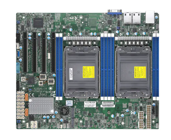 Материнская плата MBD-X12DPL-i6-B Supermicro Motherboard 2xCPU X12DPL-i6 3rd Gen Xeon Scalable TDP 185W/8xDIMM/ 12XSATA/ C621A RAID 0/1/5/10/2x1Gb/4