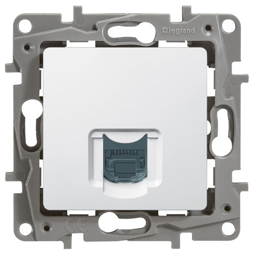 Телефонная розетка Legrand 672240 Etika - RJ11, белая