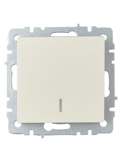 Переключатель одноклавишный IEK BR-V12-1-10-K10 BRITE с инд. 10А ВС10-1-7-БрКр Бежевый