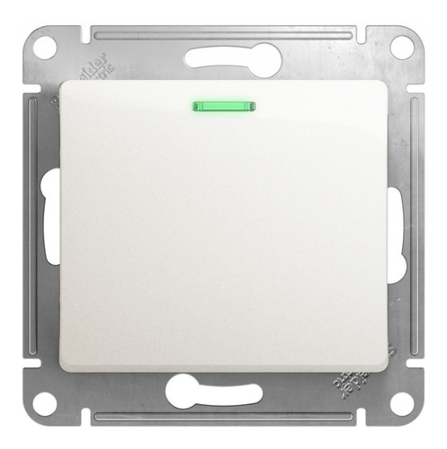 Переключатель Schneider Electric GSL000663 1-клавишный с подсветкой сх.6а, 10АХ перламутр