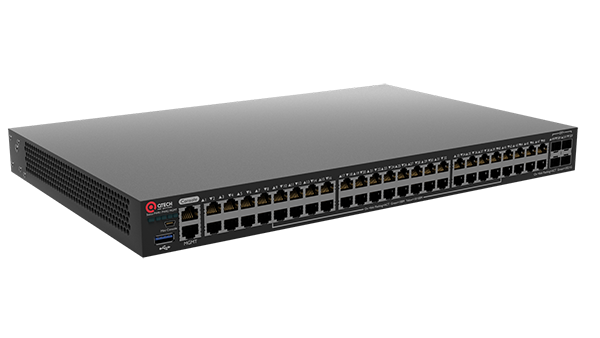Коммутатор управляемый QTECH QSW-6200-52T L3, 48x10/100/1000BASE-T, 4x10GE SFP+, 64K MAC-адресов, 4K VLAN, MPLS, IPv6, 220В АС (возможность подключени