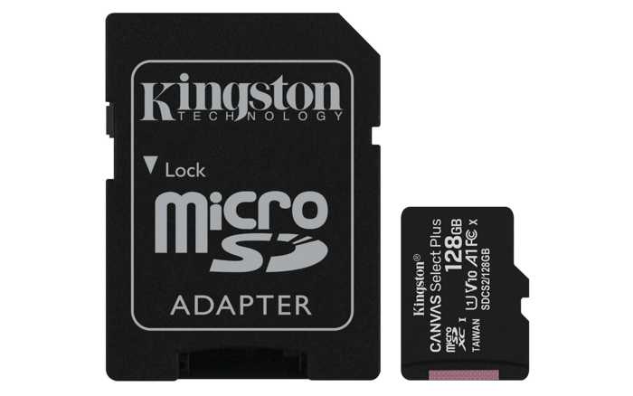 Карта памяти 128GB Kingston SDCS2/128GB MicroSDXC Class 10 UHS-I, SD adapter