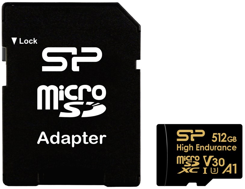 Карта памяти MicroSDXC 512GB Silicon Power SP512GBSTXDV3V1H Superior V30 A1, adapter