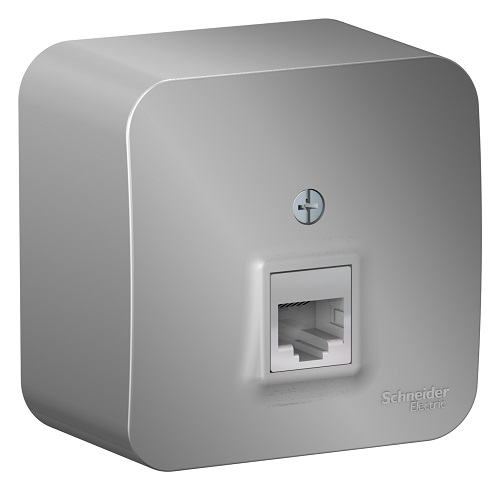 Розетка Schneider Electric BLNIA011003 ТЛФ RJ11 изолир. пластина Алюминий наруж