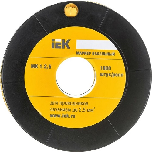 Маркер на кабель IEK UMK10-A МК1- 2,5мм символ А (1000шт/упак)