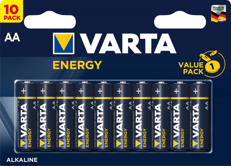 Батарейка Varta ENERGY LR6 AA 04106229491 BL10 Alkaline 1.5V (4106) (10/200/36000)