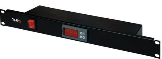 Панель TLK TLK-TERM-BK с терморегулятором и датчиком, 19, 1U, Г90мм, без шнура питания, черная