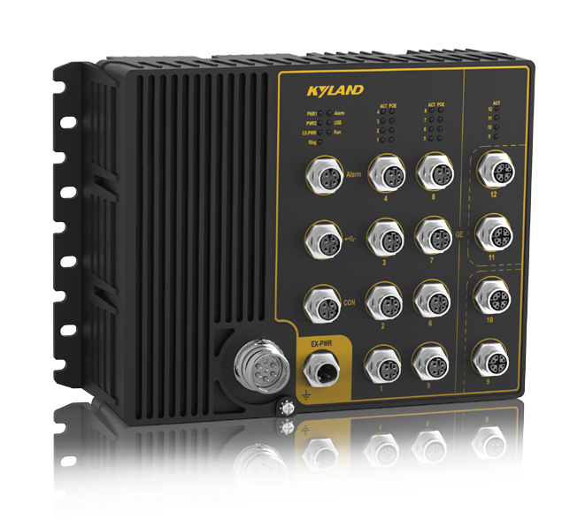 Коммутатор управляемый Kyland Aquam8612 302242889 Layer 3 managed, support NAT based on hardware, 4*10/100/1000M Base-T(X) pushpull M12 connector port