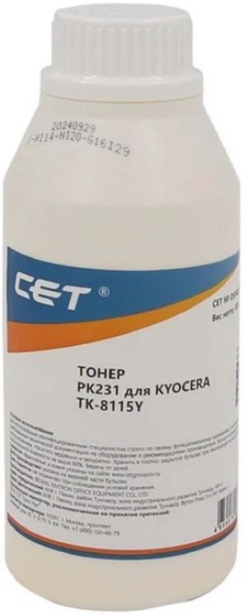 Тонер CET OSP0231Y-105 для KYOCERA ECOSYS M8124cidn/8130cidn Yellow (PK231) 105г/бут, (унив.) (TK-8115Y) Japan