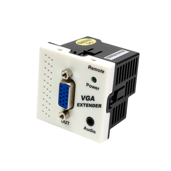 Информационные розетки  Xcom-Shop Конвертер Lanmaster LAN-SIP-23VGA/RX-WH RJ45-VGA, приемник, без блока питания, формата Mosaic, 45x45мм, белый
