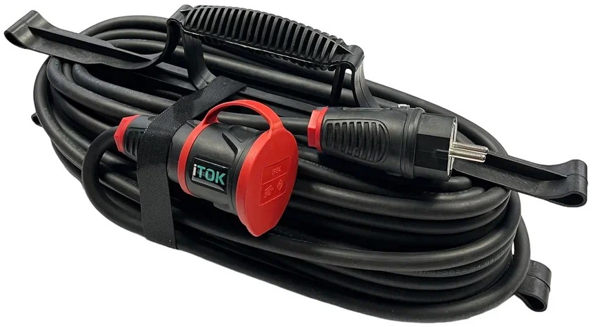 Удлинитель iTOK i-CONNECT-PRO-SUR-KG-325-1-54-30 силовой тип SUR серии iCONNECT PRO на рамке с заземлением КГтп-ХЛ 3х2,5 мм 1 гнездо IP54 ГОСТ 30 м