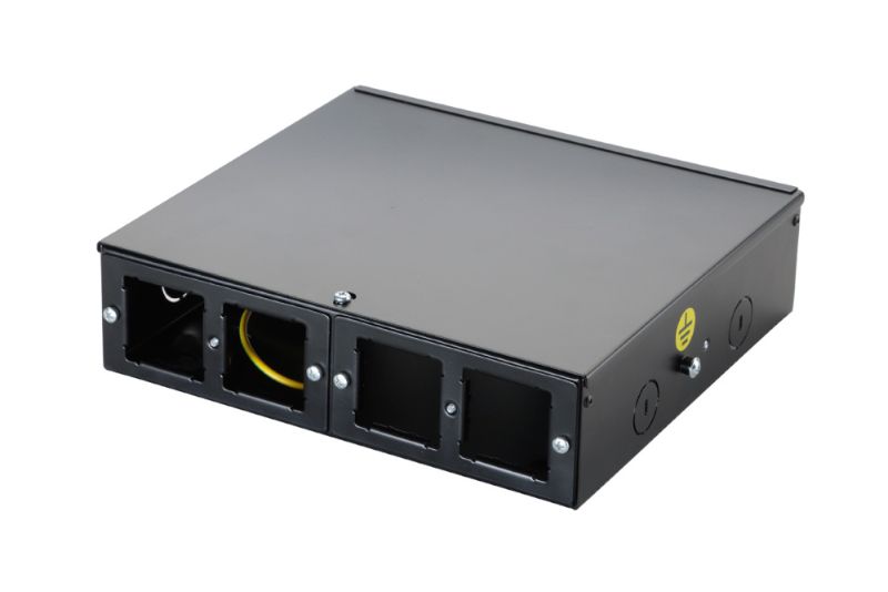 Точка консолидации Eurolan 27P-00-33BL 4 планки французский стандарт (2 модуля 45 × 45 мм), черный