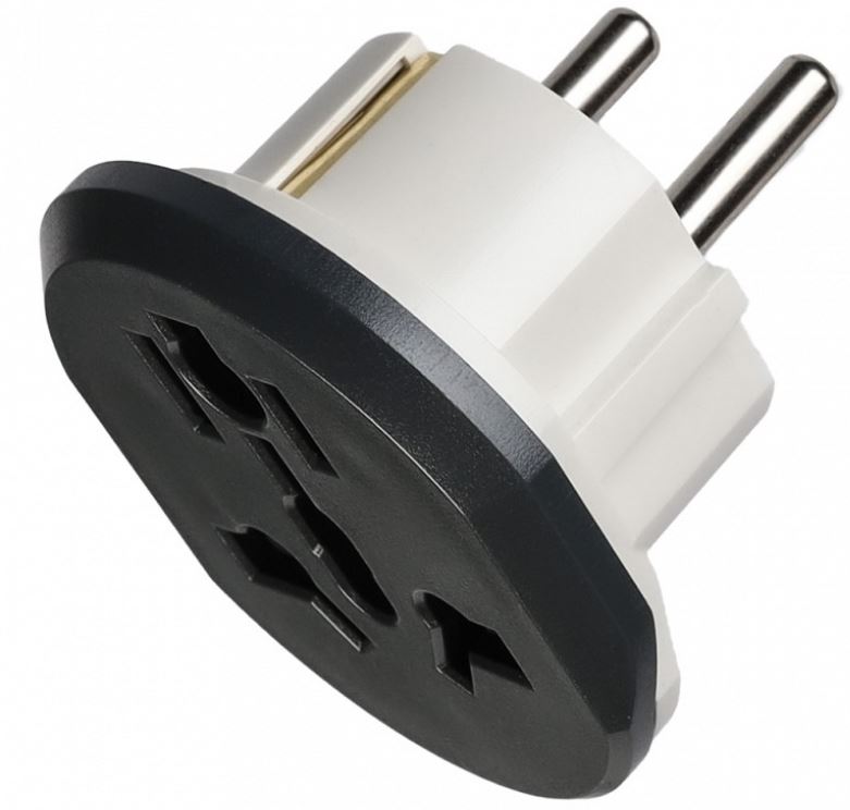 Переходник SmartBuy SBE-16-S06-w универсальный белый с/з 16А 250В (1/25/250)