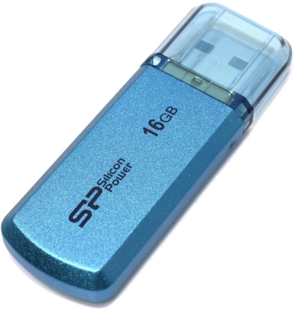 Накопитель USB 2.0 16GB Silicon Power Helios 101 SP016GBUF2101V1B синий