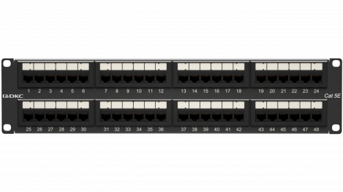Патч-панель DKC RN5PPU242 19,2U,CAT5E, 48 портов RJ45, неэкранированная, RAM telecom