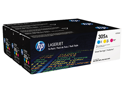 Набор картриджей HP 305A CF370AM для CLJ Pro M351a M375nw M475dn/dw M451nw/dn/dw (2600 стр) CYM Tri-Pack