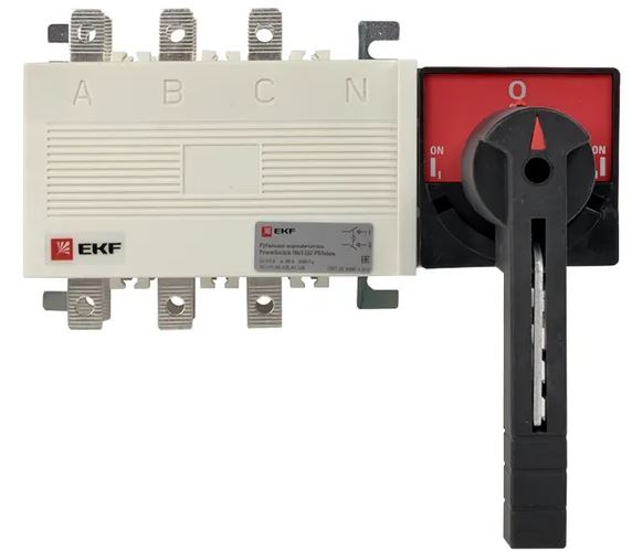Рубильник-переключатель EKF pscs-100-3 100A 3P c рукояткой управления для прямой установки PowerSwitch