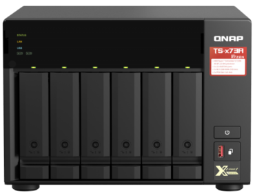 Сетевой RAID-накопитель QNAP TS-673A-8G 6 отсеков 3,5/2,5, 2 порта 2,5 GbE BASE-T, 2 слота M.2 NVMe, AMD Ryzen V1500B 2,2 ГГц, 8 ГБ DDR4