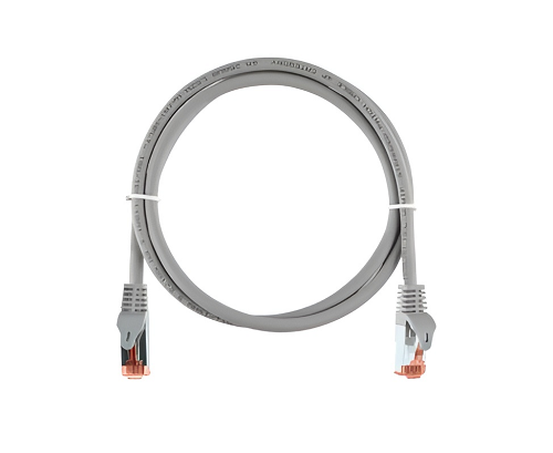 Патч-корд NIKOMAX NMC-PC4SA55B-ES-015-C-GY Essential Line S/FTP 4 пары, Кат.6a 2хRJ45/8P8C, медь, 26AWG (7х0,150мм), LSZH нг(А)-HFLTx, светло-серый,