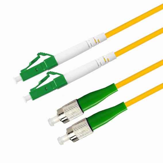 Патч-корд волоконно-оптический TELCORD ШОС-2x3.0-2FC/A-2LC/A-SM-2м-LSZH-YL duplex FC/APC-LC/APC, SM 9/125 (G652D), 3.0 мм, LSZH, 2м