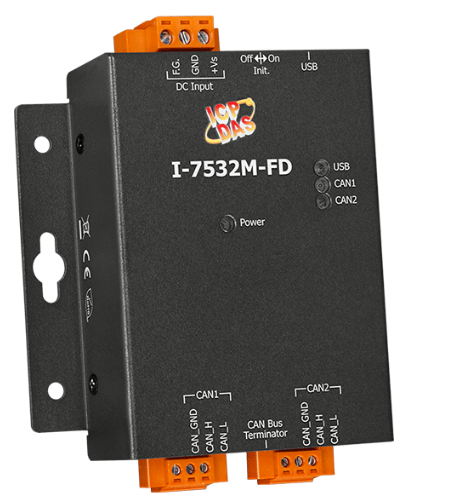 Повторитель ICP DAS I-7532M-FD CR 2-port CAN/CAN FD Bridge (RoHS)