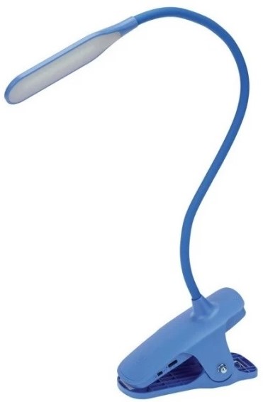 Светильник Rexant 609-034 настольный Click 4Вт, LED, 4000К, диммируемый 3 ступени, заряжаемый, на прищепке, синий
