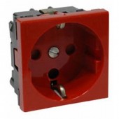 Розетка IEK CKK-40D-RSZK2-K04-K с з/к 2к (на 2 модуля) ПРАЙМЕР красная РКС-20-32-П-К
