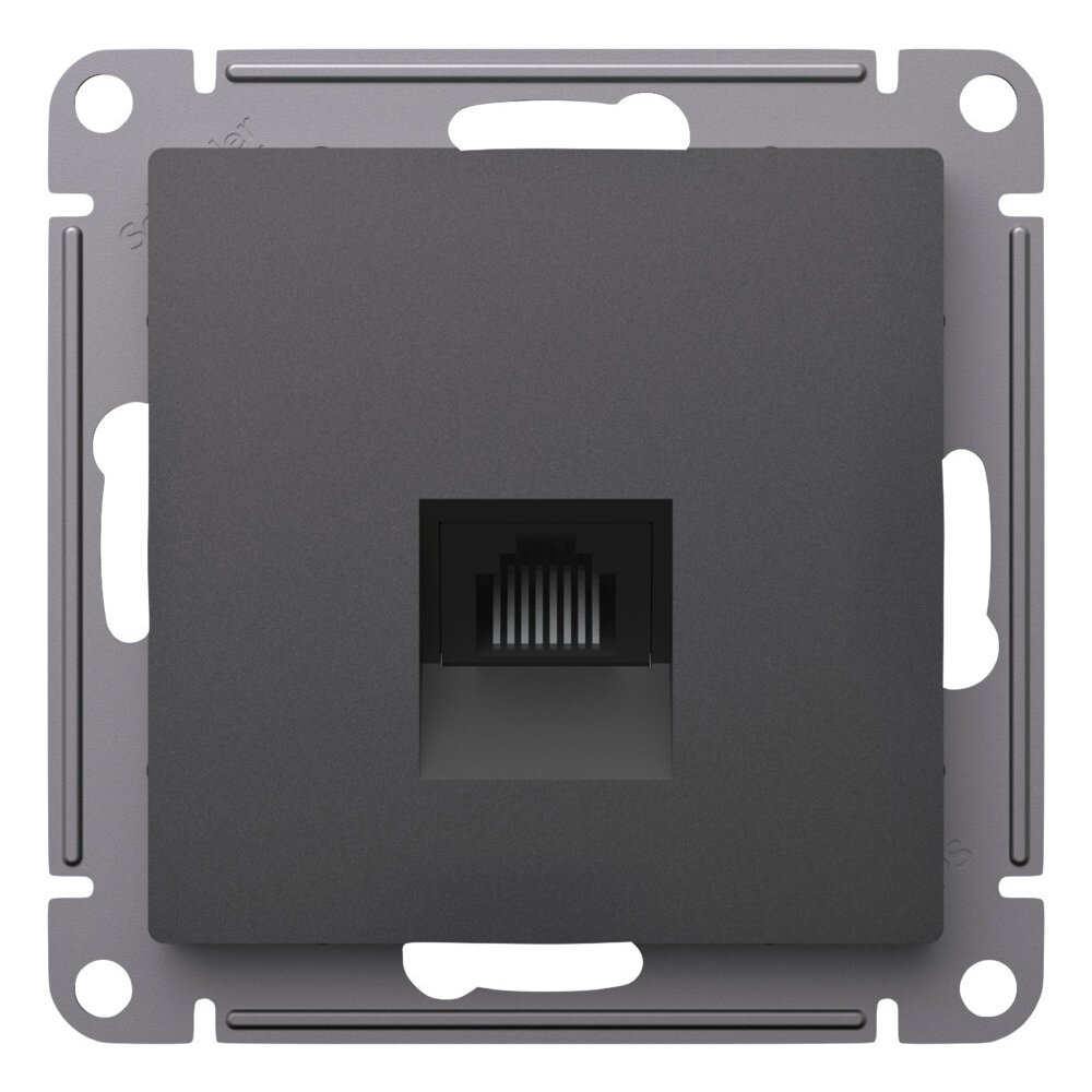 Розетка компьютерная Systeme Electric ATN001483 AtlasDesign RJ45, кат. 5Е, механизм, Базальт