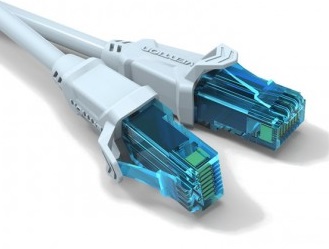 Кабель патч-корд U/UTP 5e кат. 0,75м. Vention VAP-A10-S075  прямой , RJ45 - Серый