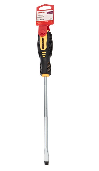  Отвертка шлицевая Rexant 12-6433 SL 8х200 мм, двухкомпонентная рукоятка