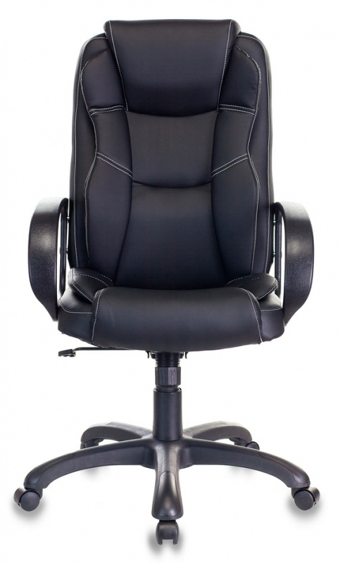 Кресло Бюрократ CH-839 руководителя, цвет черный Leather Black искусственная кожа, крестовина пластик