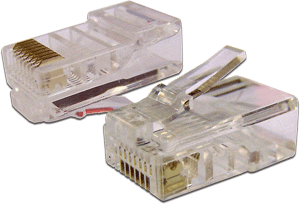 Коннекторы RJ-45/8P8C Коннектор RJ-45 (8P8C) cat.5e TWT TWT-PL45-8P8C UTP, универсальный, 100 шт. в упак.