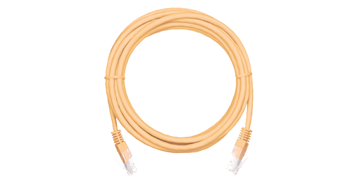 Кабель патч-корд U/UTP 5e кат. 2м. Netlan EC-PC4UD55B-BC-PVC-020-OR-10 2хRJ45/8P8C, T568B, Molded, BC (чистая медь), PVC нг(B), оранжевый, уп-ка 10шт.