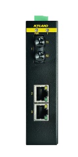 Конвертер промышленный Kyland KOM300F 302121227 1 100Base-FX multi mode fiber port, FC connector, 1310nm, 5km, 2 10/100Base-TX RJ45 ports, 24-48VDC(18