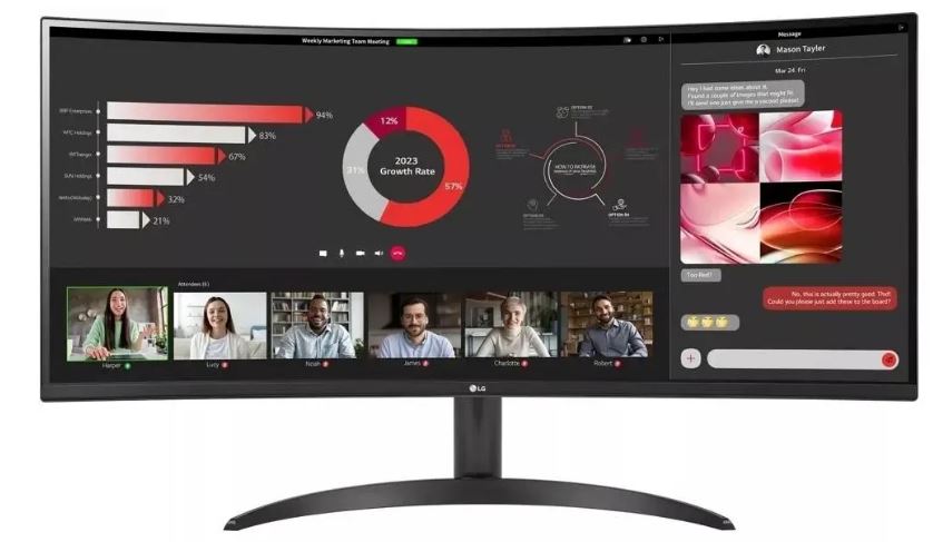  Монитор 34 LG UltraWide 34WR50QK-B 3440x1440 LED, 21:9, VA, 300cd, 5ms, 178/178, HDMI, DP, 100Hz, b