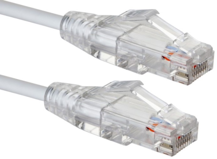 Кабель патч-корд U/UTP 6 кат. 7м Eurolan 21S-U6-07WT SLIM LINE, HF, T568B, белый