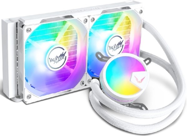  Система охлаждения жидкостная Valkyrie A240 ARGB White LGA115x/2011/1200/1700/AM4/AM5 (2*120mm, 800-1800rpm, 80CFM, 32.2dBa, 250W TDP)